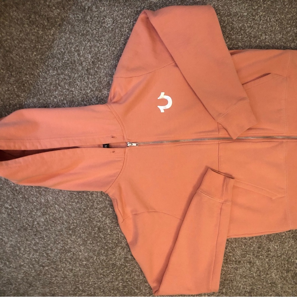 🧡5 for $20🧡 True Religion Orange Zip-Up Hoodie - Picture 3 of 9